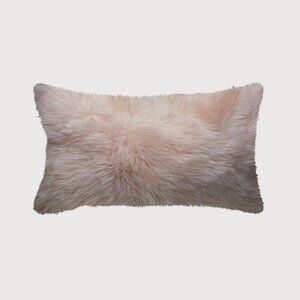 Natural Home Decor New Zealand Sheepskin Pillow | 1-Piece | Blush pink | 12"x20"